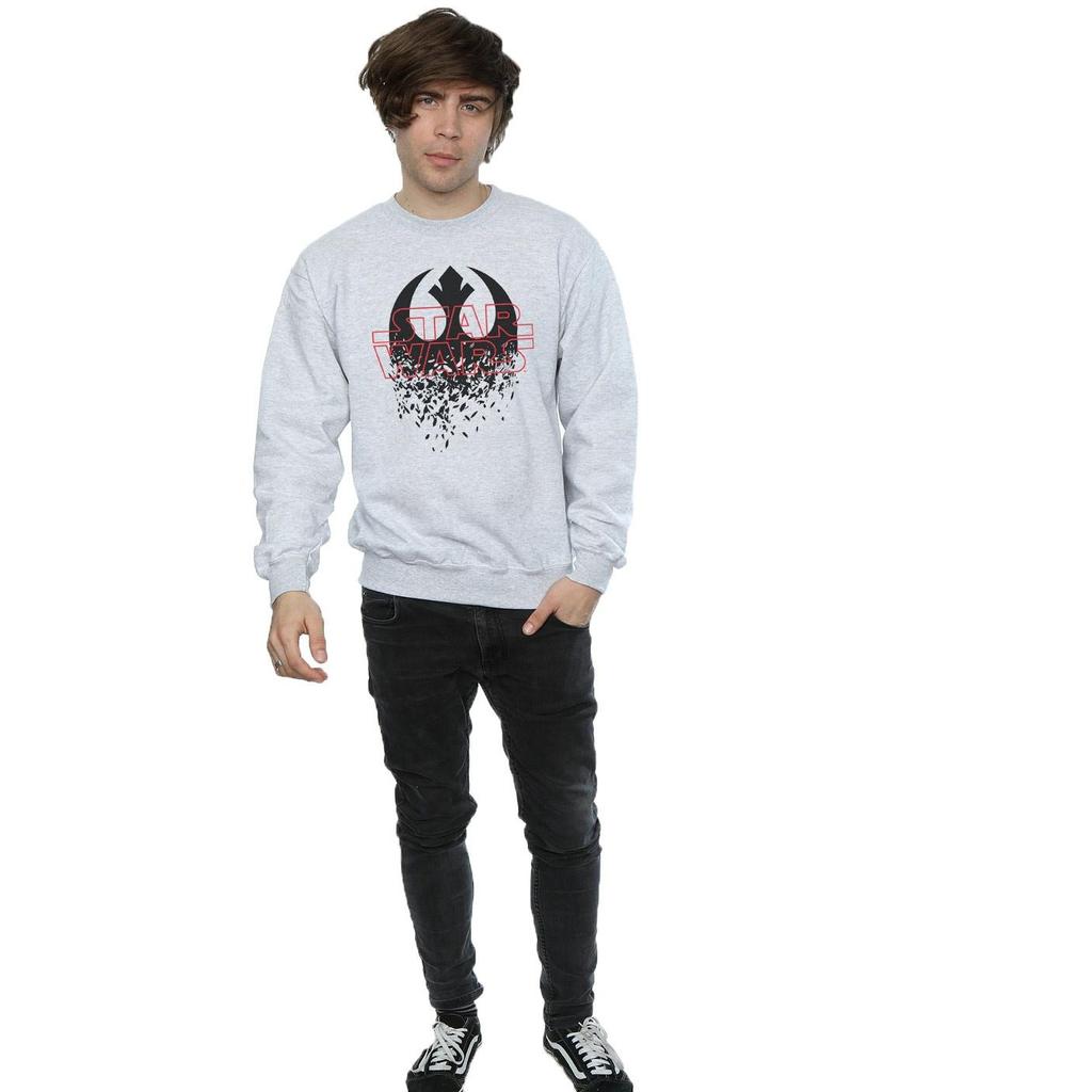 Star Wars Mens The Last Jedi Shattered Emblem Sweatshirt
