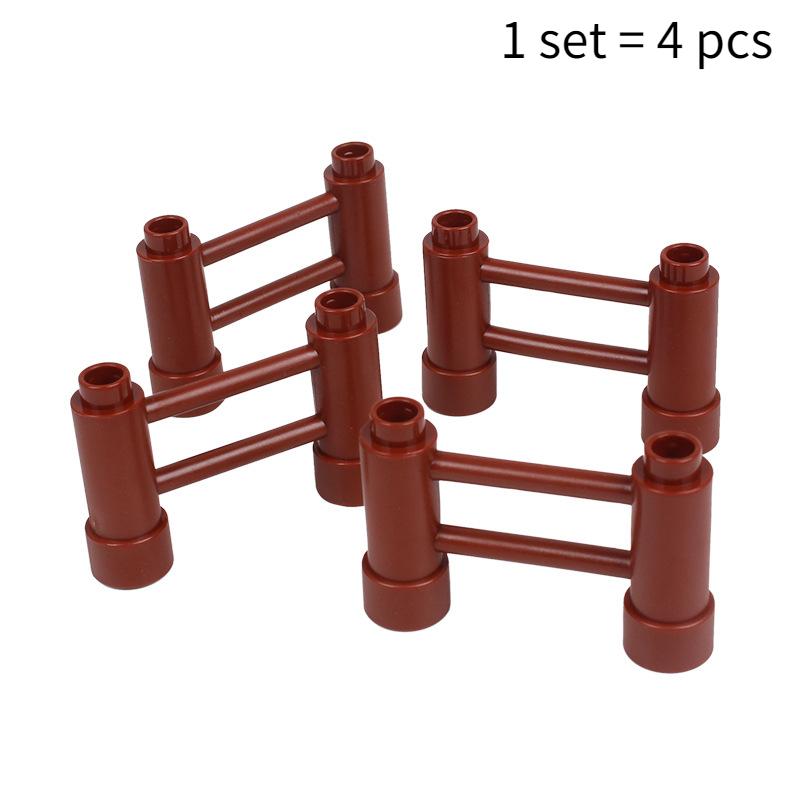 Большие строительные блоки Аксессуары Железнодорожные пути Дорожные знаки Светофор Дорожное заграждение Парковочный столб Забор Совместимые Серия для улицы Детские игрушки