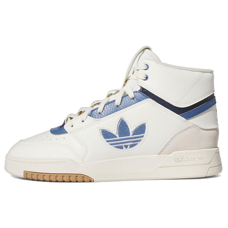 Adidas Originals Drop Step Series Trendy Comfortable Non-Slip High-Top Skate Shoes Unisex Skate Shoes White Blue IF2674