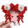 Ancient Girls Velvet Headwear New Year Headdress Kids Barrettes Rabbit Tassel Hair Clips Children Hairpin Hair Accessories