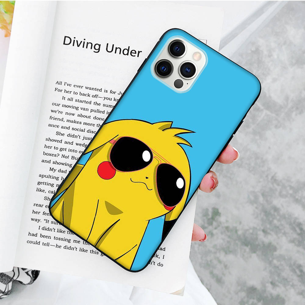 JP39 Pikachus Black Soft Case for Xiaomi Poco X6 X4 M5 M6 F5 F6 C65 C55 C50 C51 C40 Pro Redmi 14C A3X 13C 12C 11T 10A 9C Note 7 6 8A Plus