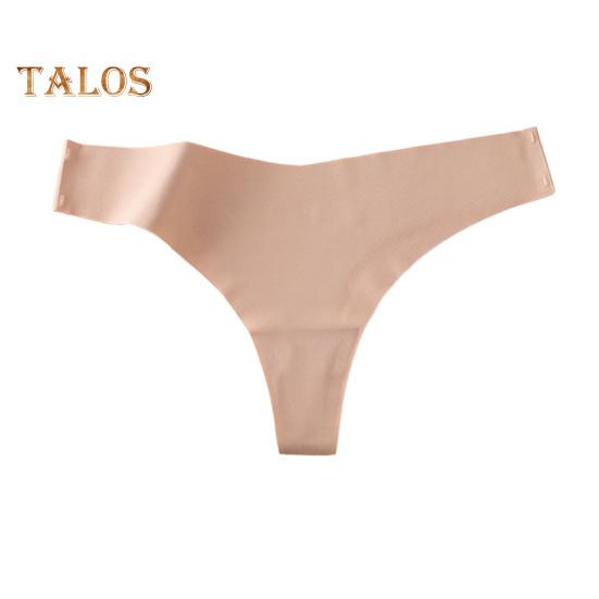 Women Underwear Low-Waisted Ice Silk Seamless Cool Feeling Cotton Crotch Underpants Solid Color Daily Briefs for Home Sleep