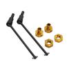 Metal Front and Rear Drive Shaft RC Drive Shaft for JLB 110 RC Car Parts AccessoriesGold