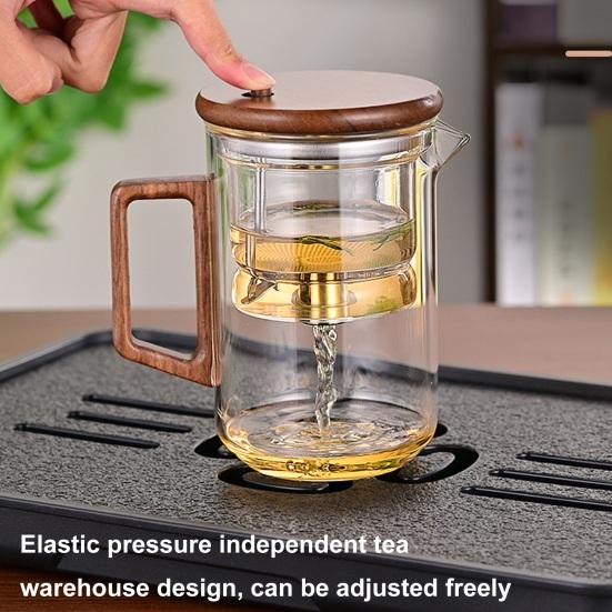 550/750 мл чайник с заварником деревянная ручка чайник из боросиликатного стекла чайник с разделением воды