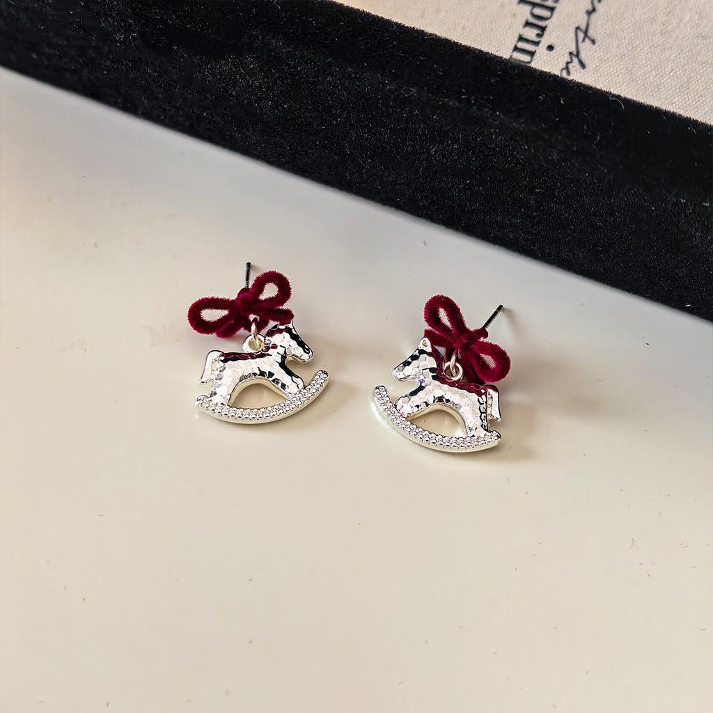 Серьги-подвески с цирконами в стиле легкой роскоши, с изображением лошади, для женщин. Элегантные длинные серьги-кисточки с животным мотивом (лошадь). Эстетичные ювелирные изделия для вечеринок, подарки.