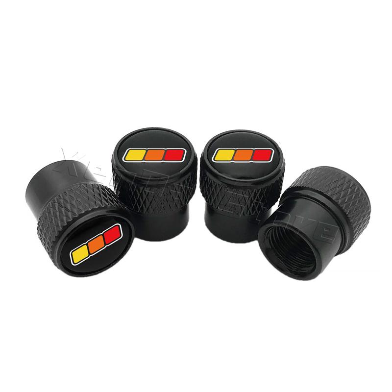 tkjzm7 Car Wheel Tire Valve Stem Caps 3 Tri Colors Emblem Logo For Toyota TRD Tacoma Tundra 4Runner Highlander RAV4 Tyre Accessories