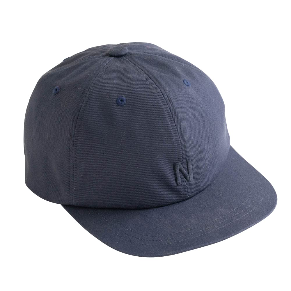 Кепка-бейсболка Fukabori Logo Twill Hat Deep Large Size Unisex UV Protection Baseball Cap Cotton Navy [Nakota] Mens Womens 58-64cm