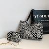 Korean Version of Personalized Fashion Simple Zebra Pattern Trend Casual Commuting 2025 Autumn New Chain Tote Shoulder Bag