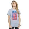 DC Comics Womens/Ladies Justice League Movie Team Flag Cotton Boyfriend T-Shirt