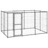 VidaXL Outdoor Steel Kennel with Roof 7.26 M² Enclosure Dog House Cage 3082293