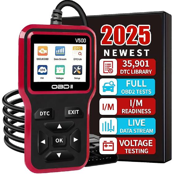 OBD2 Scanner Diagnostic Tool - Check Engine Light Code Scanner Tool with Reset, DTC, Data Stream, I/M Readiness, Car & Truck Scan Tool for All