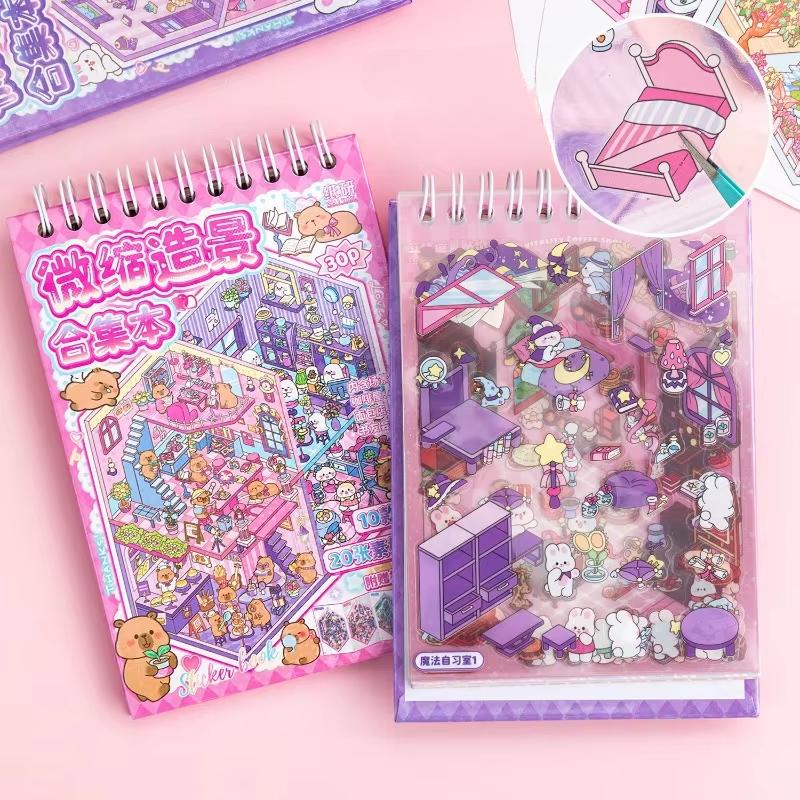 Дети Взрослые Путешествия На открытом воздухе, В помещении, Модные Ландшафтные Наклейки Сделай сам Интерактивная Декомпрессионная Настольная игра Развлечения