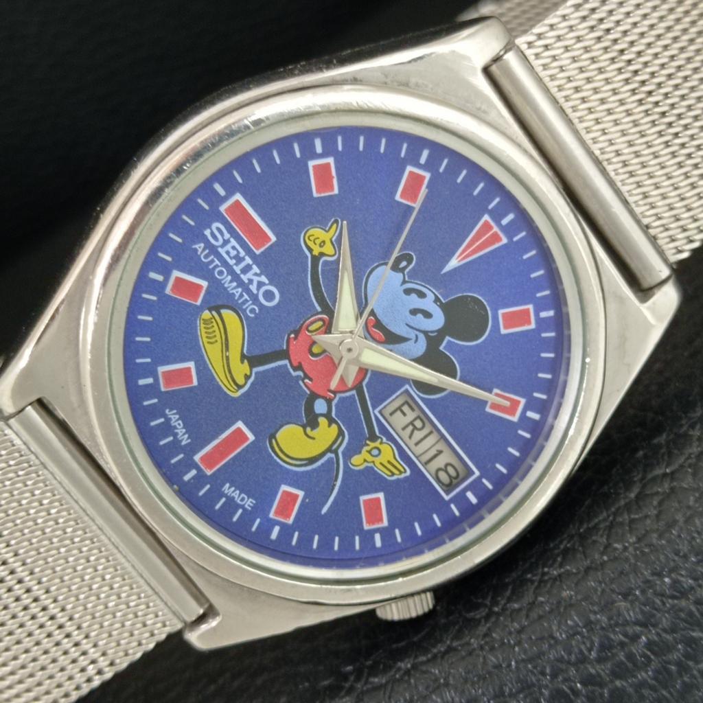 ВИНТАЖНЫЕ МУЖСКИЕ АВТОМАТИЧЕСКИЕ ЧАСЫ SEIKO 7009A ЯПОНИЯ С ЦИФЕРБЛАТОМ MICKEY a709592-1