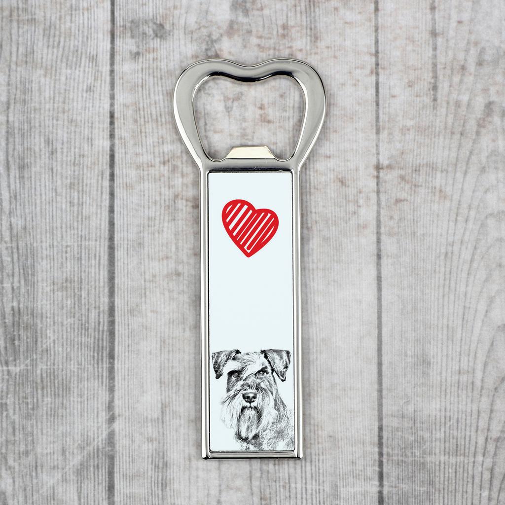 Sznaucer, Schnauzer - Otwieracz Do Butelek Z Psem, Personalizowany Otwieracz Na Lodówkę, Wyjątkowy Upominek Dla Mężczyzny Marki Art-Dog