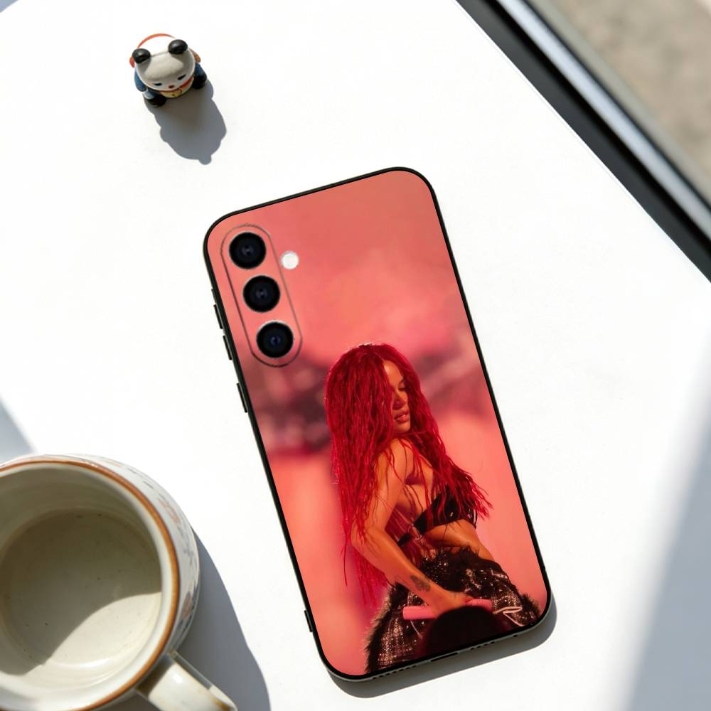 Чехол для телефона певицы Karol G Мягкий черный Для Samsung Galaxy A73,A72,A71,A70,A53,A52,A51