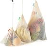 Дышащие хлопковые мешки на завязках Разные размеры Для свежести Продукты Кухонная организация Экологичные