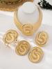 Модный комплект ювелирных изделий ожерелье браслет серьги кольцо для женщины