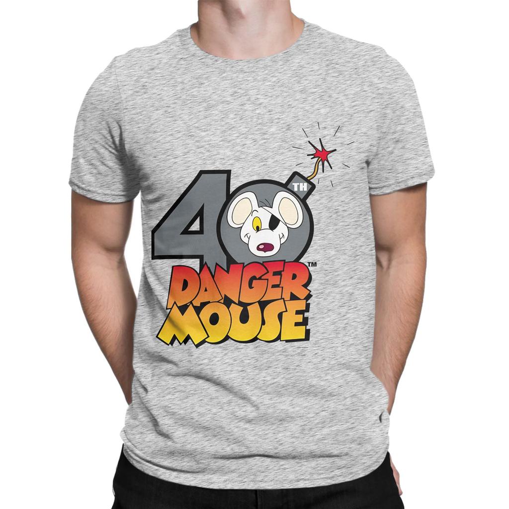 Danger Mouse 40th Anniversary Novelty 100 Cotton TShirt Danger Mouse Tops Tees For Unisex