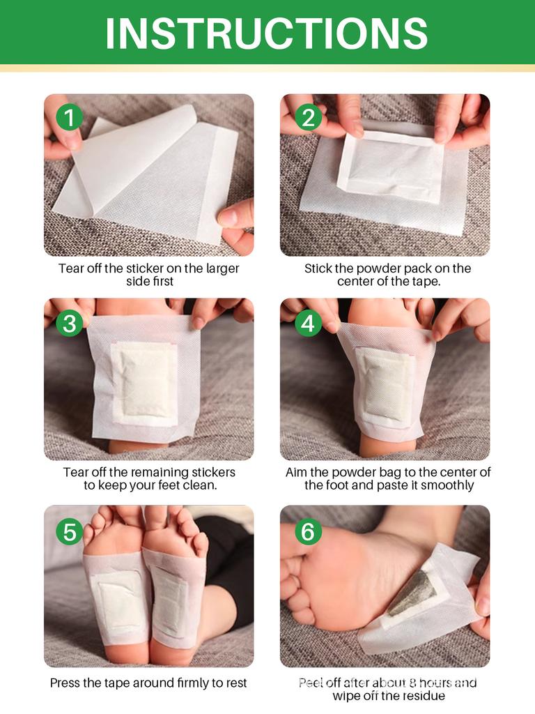 Пластырь для ног Mai Bamboo Charcoal Foot Massage Help Sleep Foot Patch Care 12 пластырей