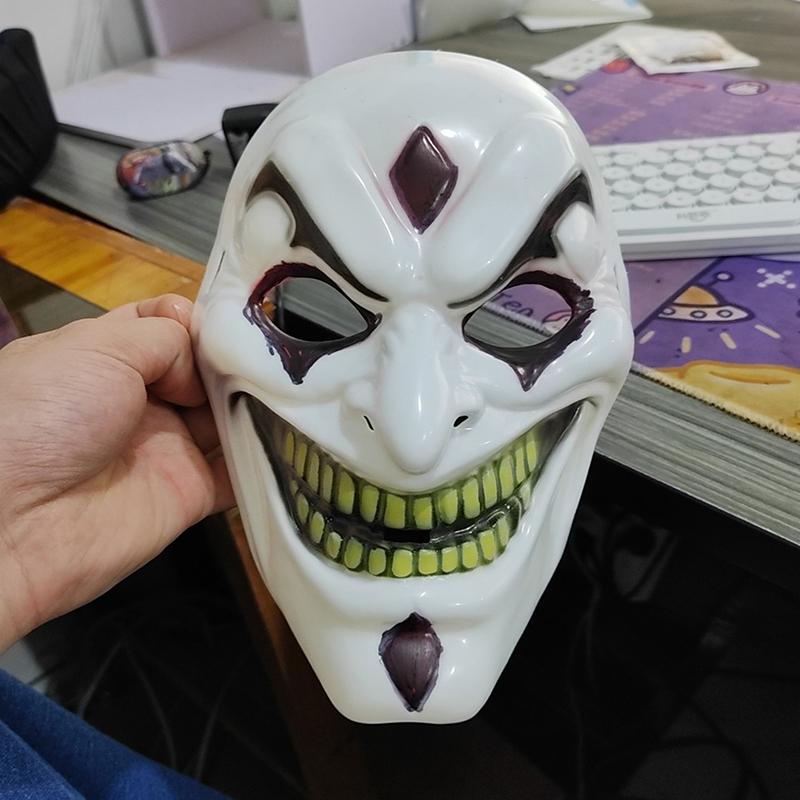 Новая маска Джокера на все лицо, забавная маска с улыбающимся лицом и большими золотыми зубами, крутой головной убор для мальчика, реквизит для косплея на Хэллоуин