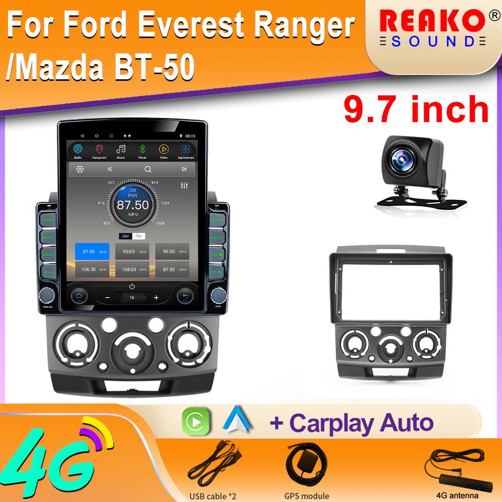 9.7" Vertical Style Tesla Screen Android Car Radio for Ford Everest Ranger/Mazda BT-50 GPS Navigation Multimedia Player 2din