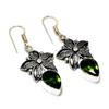 Peridot Gemstone 925 Silver Plated Handmade Jewelry Earring 1.89"
