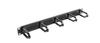 19" 1U Cable Organizer with 5 Brackets Type B + Brushed Black Panel Ak-1203-B