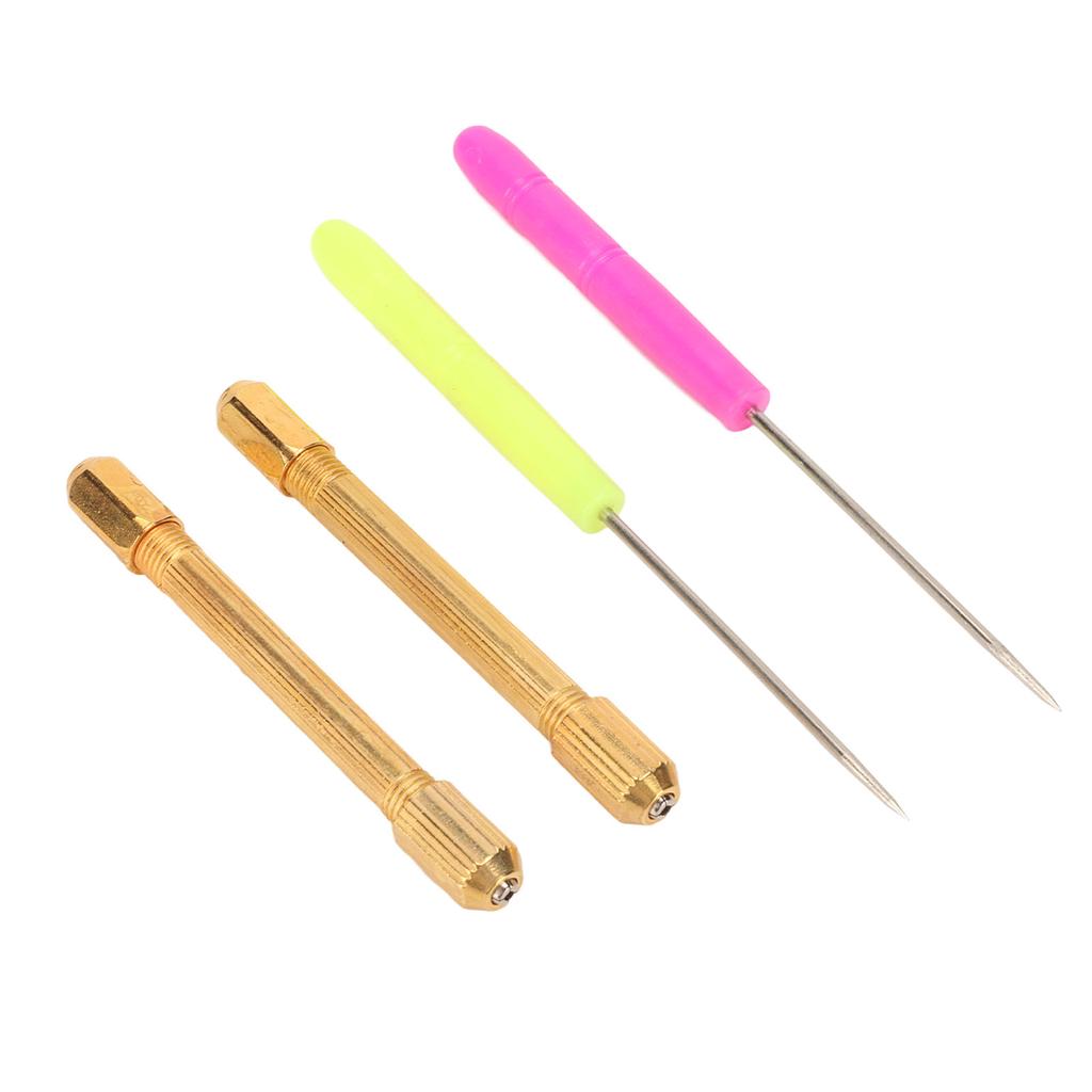 Doll Hair Root Holder Tools with 2 Awls Alloy Handles Long Lasting Lightweight Doll Hair Making