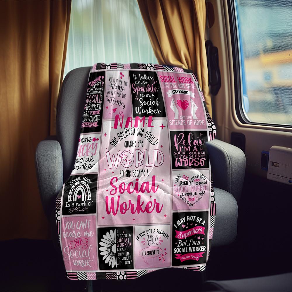 Social Worker Quotes Rv Blanket Comfortable Soft Lightweight Multipurpose Blanket For Travel Camping Picnics Sofas Rvs Beds Living Rooms Giftst32