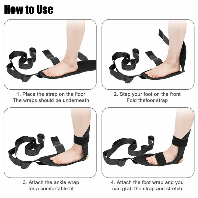 Fascia Stretcher Finally Flexible Again Yoga Strap Belt Trainning And Exercise Stroke Hemiplegia Rehabilitation Leg Stretcher