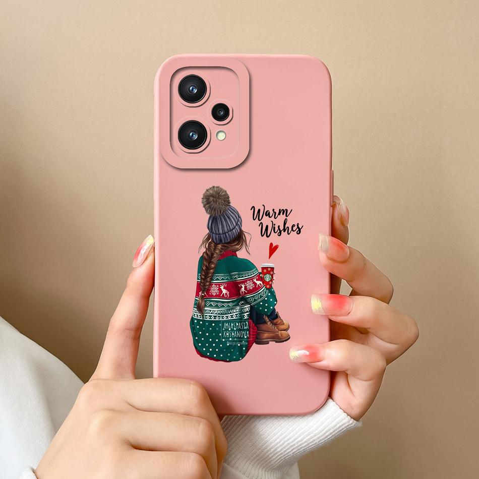 Простой Чехол Для Realme 9 Pro Plus Мягкий Жидкий Силикон Полное Покрытие Противоударный Корпус Для Серии Realme9 Высококачественная Крышка Телефона