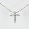 Ожерелье с подвеской-крестом из платины 900 пробы с бриллиантами SV925 [KASHIMA] 0,2 карата