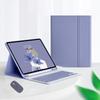 Чехол для планшета Samsung A7 со съемной Bluetooth-клавиатурой, магнитным держателем для стилуса, кожаной обложкой и поддержкой мыши.