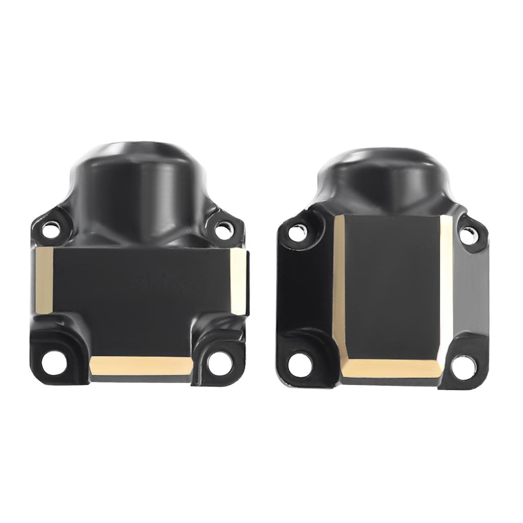 Black Coating Brass Front Axle Steering Knuckles Rear Hubs Weights Diff Cover for RC Crawler AXIAL SCX30 Ford Bronco 4X4 JEEP