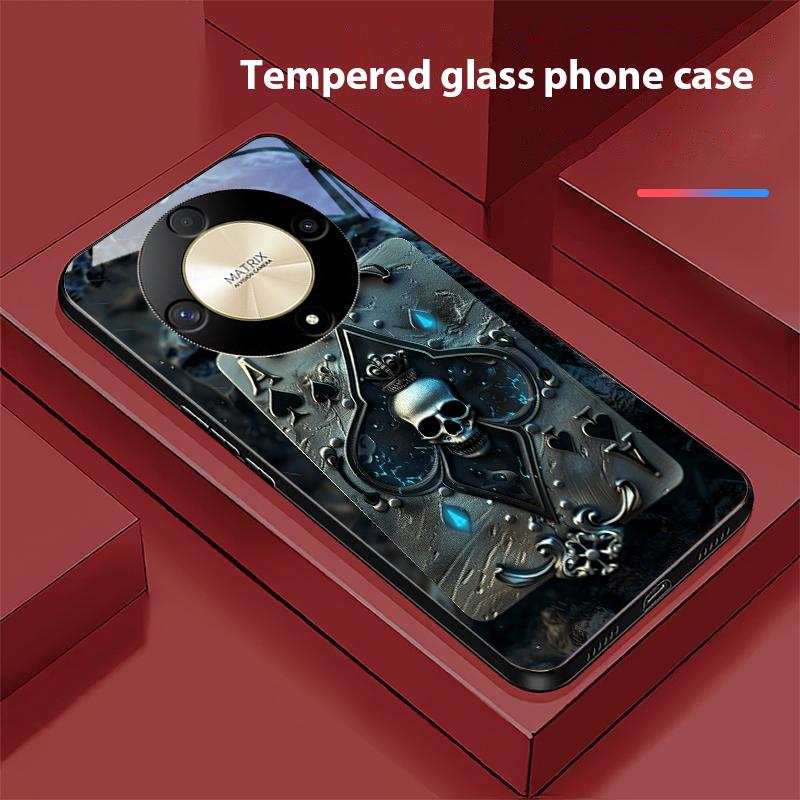Подвеска-скелет для Honor Magic 6 50 70 90 Lite X7b 200 Pro Nova 10 Nova 5T X6 P30 Pura 70 Ultra Чехол для телефона из закаленного стекла