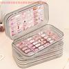 Transparent Plastic Three-Fold Press-On Nail Display Rack Storage Box Organizer for False Nails