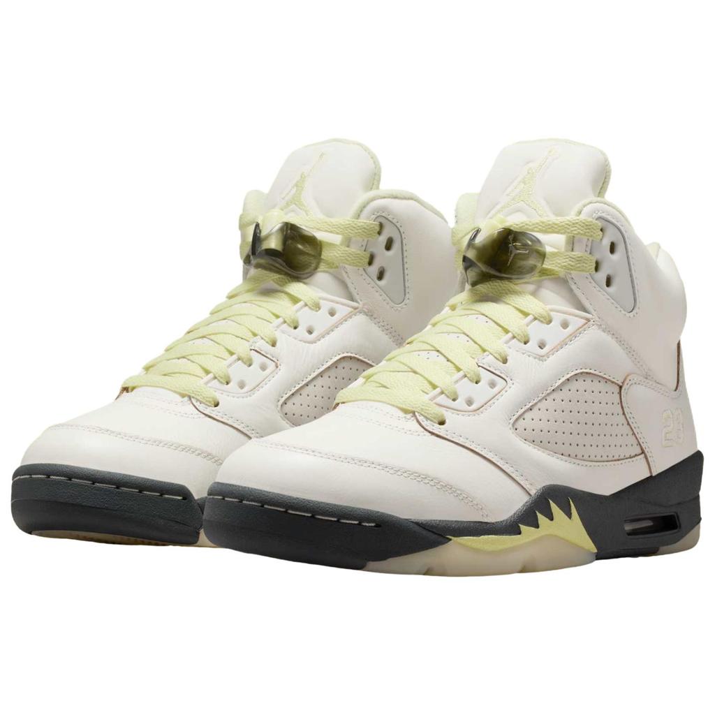 Jordan Air Jordan 5 Дышащие Высокие винтажные баскетбольные кроссовки Женские Бежевые Jordan IM7592-130