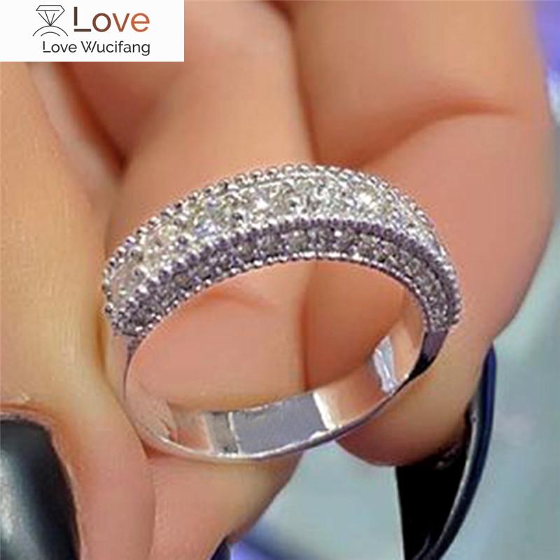 Модные обручальные кольца женские блестящие фианиты модный дизайн универсальные аксессуары для женщин нежный дизайн ювелирные изделия подарок