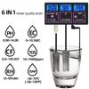 Digital 6-in-1 PH/TEMP/EC/CF/RH/TDS Detector Water Quality Tester Monitor for Swimming Pool Spa Soilless Cultivation