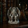 Загадочные Ретро Украшения 3D Печатный Трон Статуэтка Ктулху, Готическая Смоляная Фигурка для Полки и Стола, Декор в Виде Детализированной Скульптуры Крыла Летучей Мыши, Щупальце