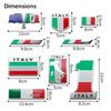 Car Styling Emblem 3D Aluminum Italy Logo Flag Stickers Decoration Accessories For Fiat 500 Abarth Punto Panda Bravo Tipo Ducato