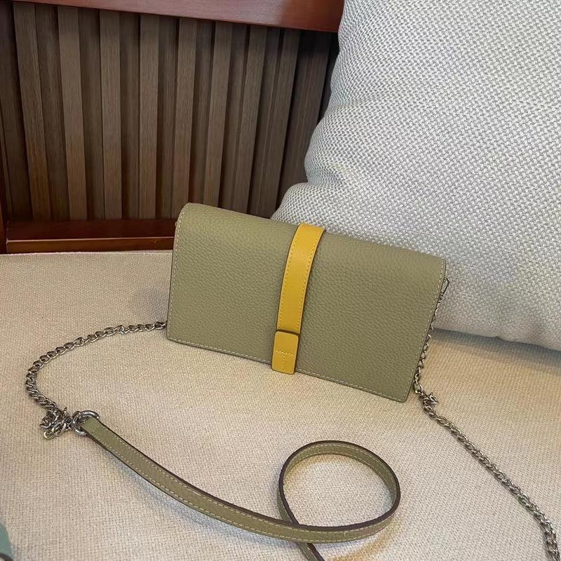 / Новый кожаный кошелек с длинным шнурком и цветной цепочкой, женский кошелек из натуральной кожи, универсальный кожаный кошелек