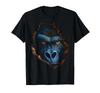 Gorilla Face Wall Animal Print Art Animal Lover Gorilla T-Shirt