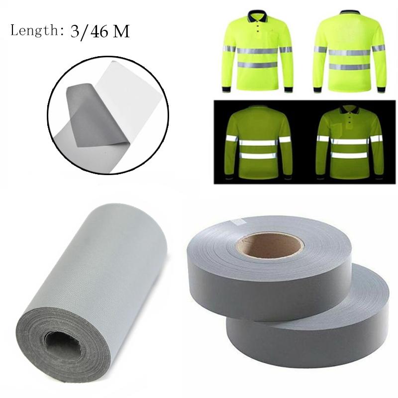 1 Piece Silver Reflective Tape Safety Strip Seam Grey Synthetic Cloth Silver Warning Tape Reflective Strip Warning Tape