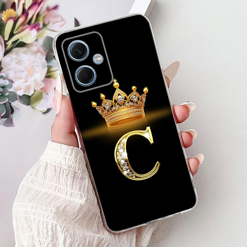 Чехол для Xiaomi Redmi Note 12 5G Милые Буквы Короны Прозрачный Силиконовый Мягкий Тонкий Чехол Для Телефона Redmi Note 12 Pro Plus
