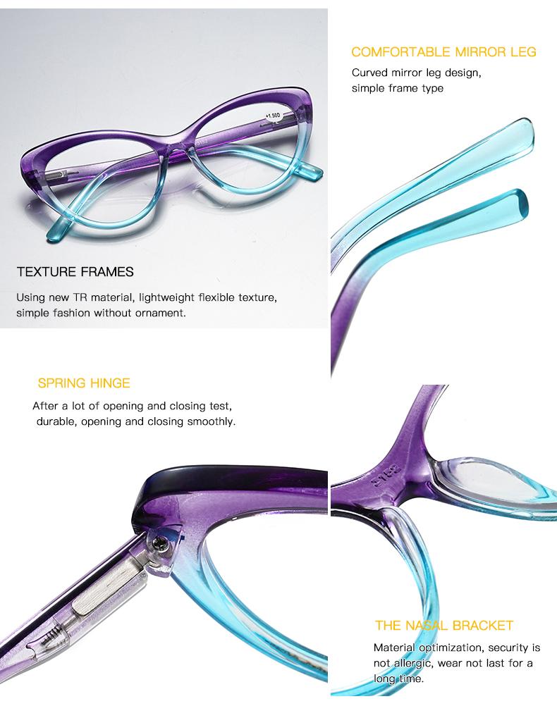 Fashion Cat Eye Reading Glasses Women Plastic Presbyopic Optical Reading Eyglasses Eyewear Optical +1.0+1.5+2.0+2.5