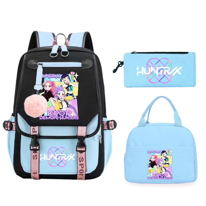 KPop Demon Hunters Rumi Anime Merchandise Backpack and Pencil Case Convenient Backpack for Couples for Business Trips and Travel