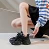 Four Seasons New Women's Round Head Mesh Platform Daddy Shoes Cold Sticky Sneakers Versatile Casual Fashion Student Shoes