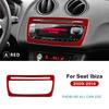 Carbon Fiber Interior Center Console CD Frame Trim Sticker for Seat Ibiza 6J 2009-2014 LHD/RHD