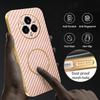 For Realme 14 Pro+ 5G Phone Case Carbon Fiber Textured Electroplated TPU Back Cover